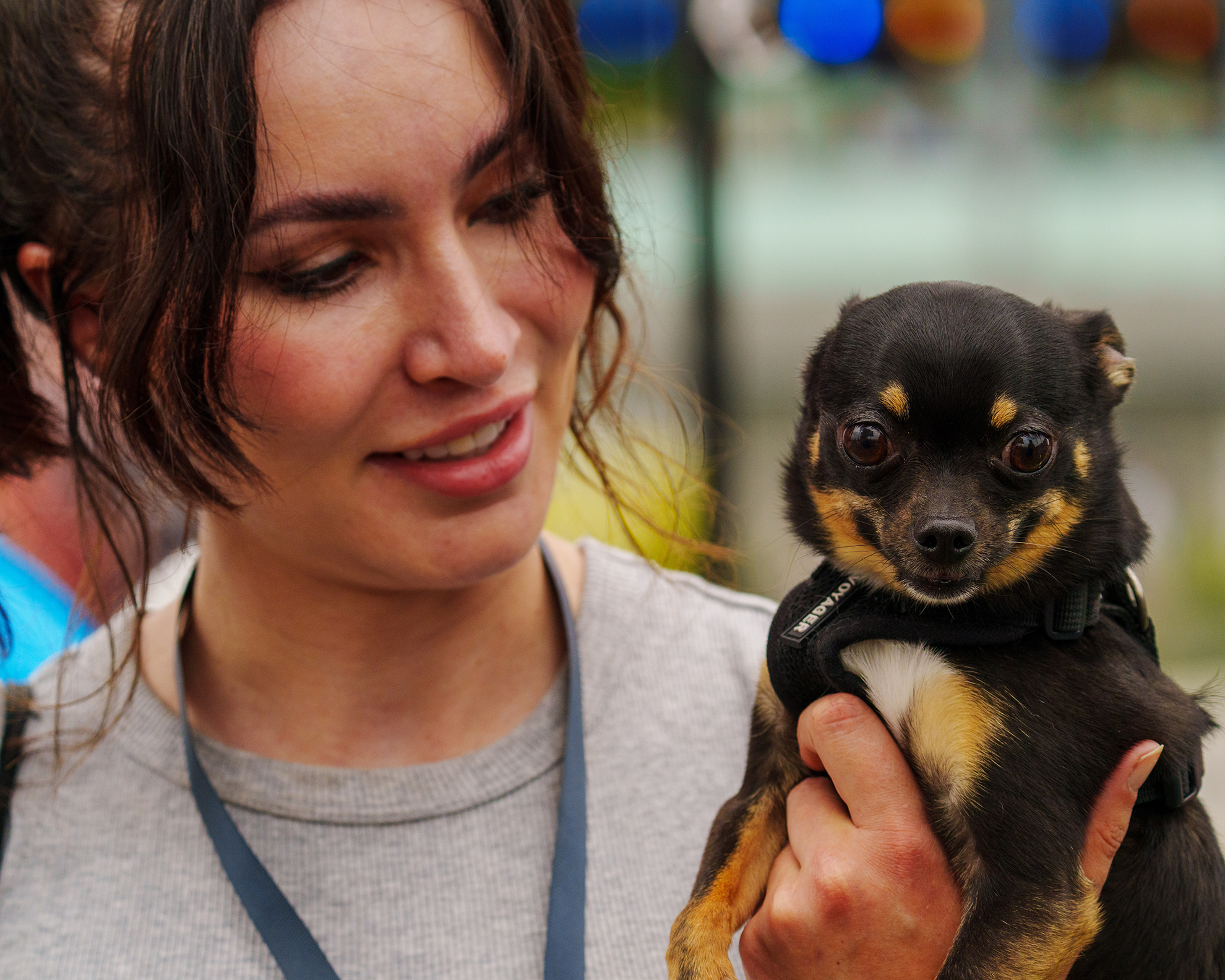 Woman with Chihuahua